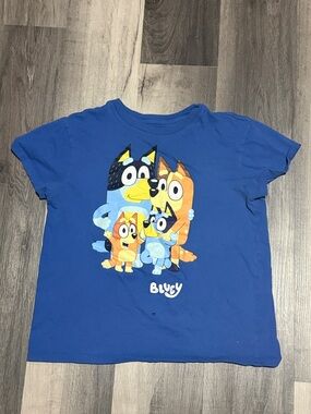 Bluey Family Graphic Tee - Blue